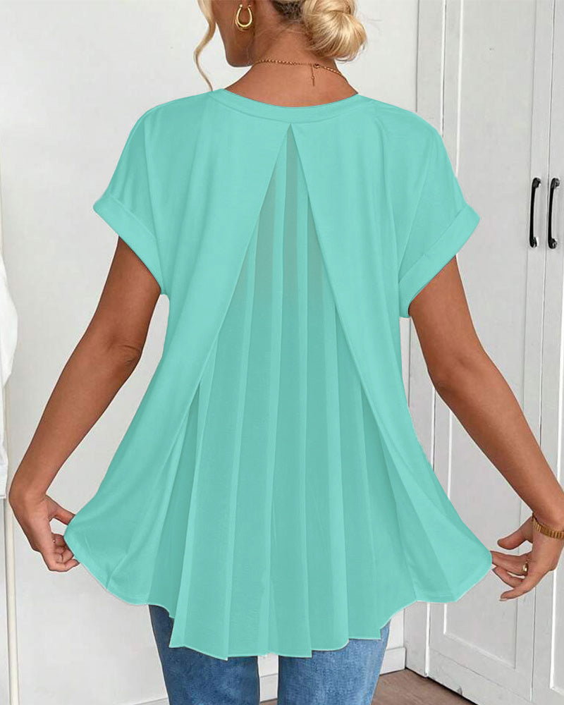 Estella™ - T-shirt à manches courtes unisexe avec patchwork