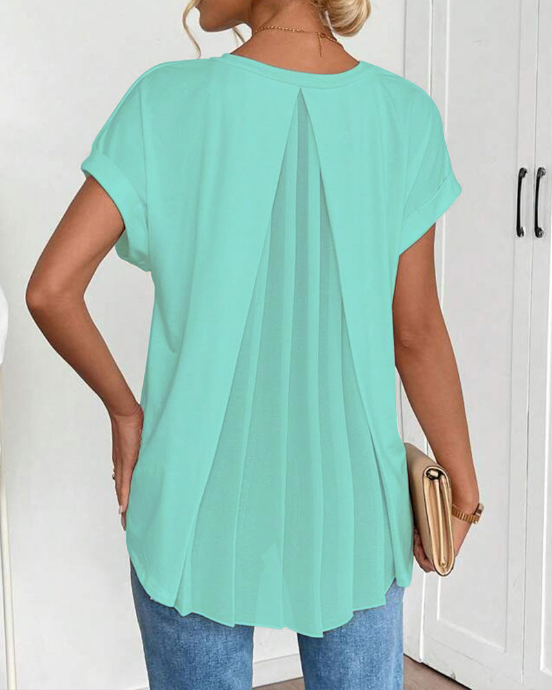 Estella™ - T-shirt à manches courtes unisexe avec patchwork