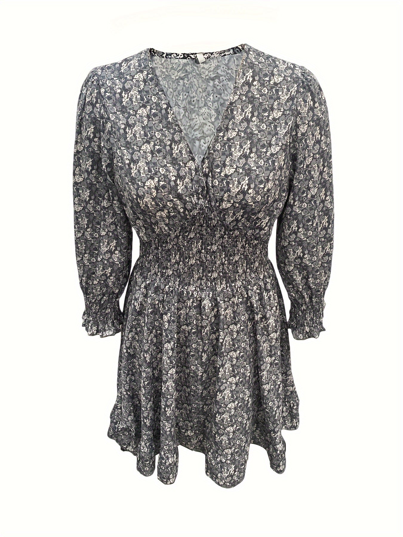 Floral Shirred Waist Dress