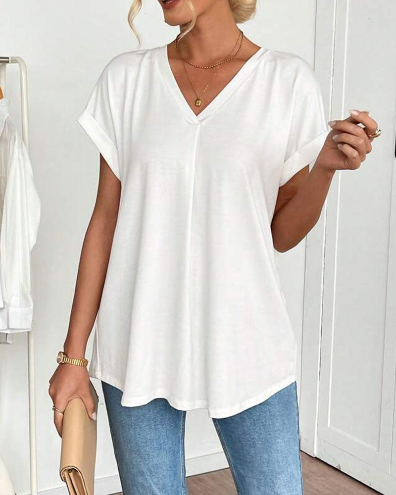 Estella™ - T-shirt à manches courtes unisexe avec patchwork