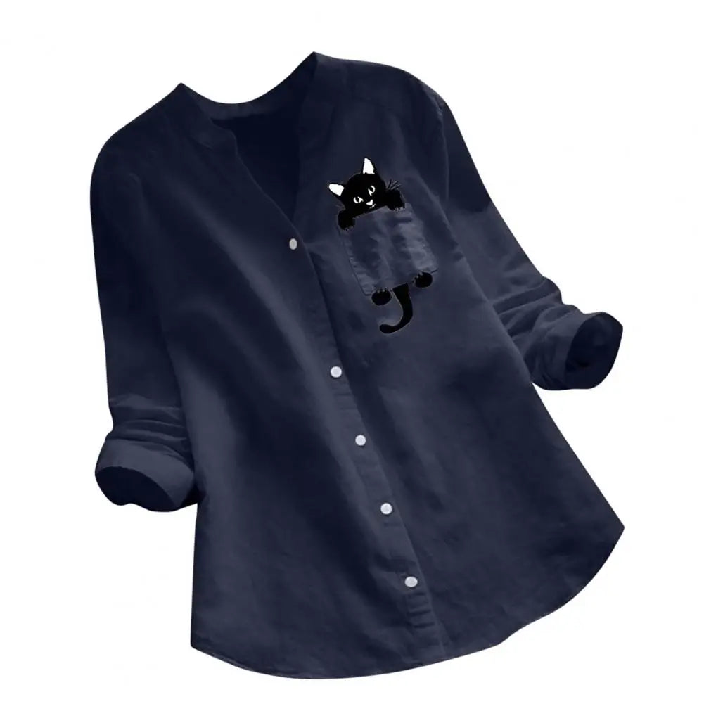 Meowtique - Cute Cat Elegant Women's Blouse