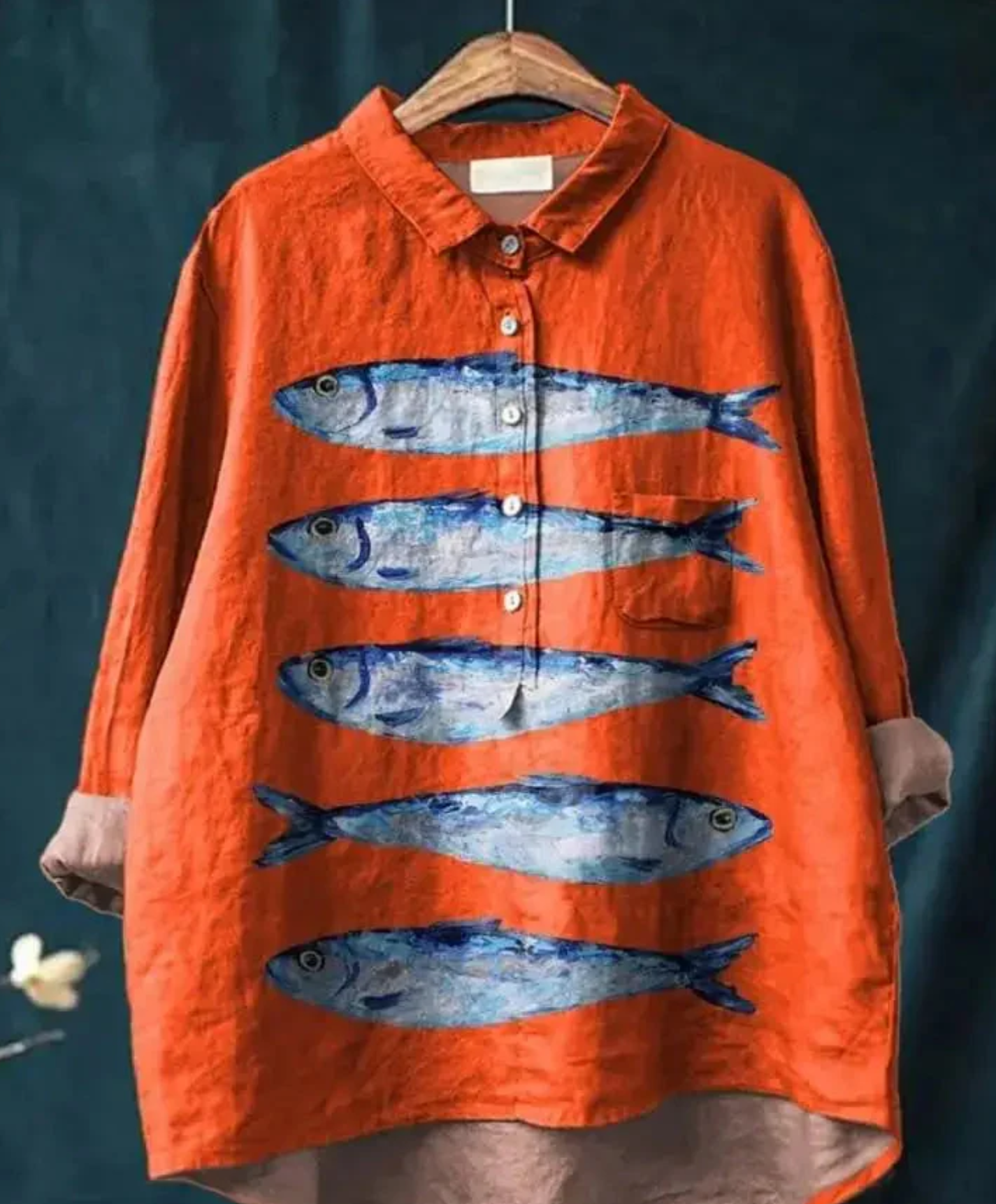 AquaMuse® | Whimsical Fish Print Shirt