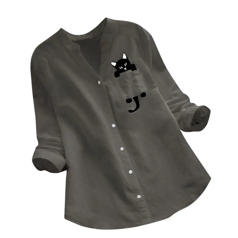 Meowtique - Cute Cat Elegant Women's Blouse