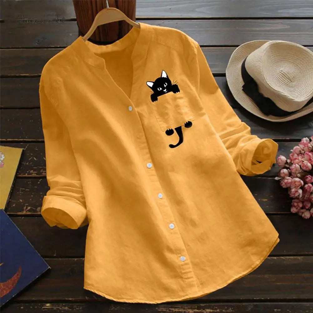 Meowtique - Cute Cat Elegant Women's Blouse