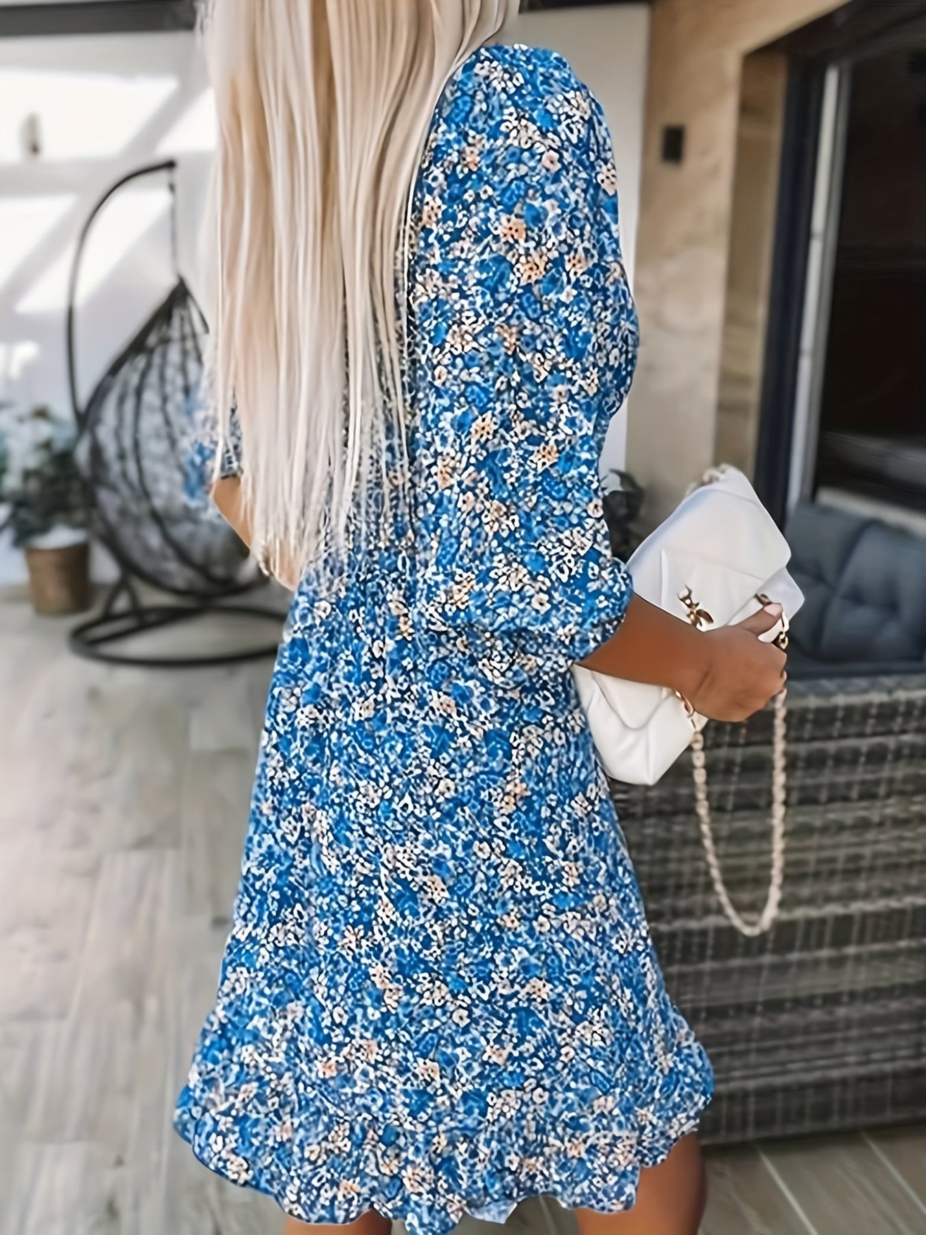 Floral Shirred Waist Dress