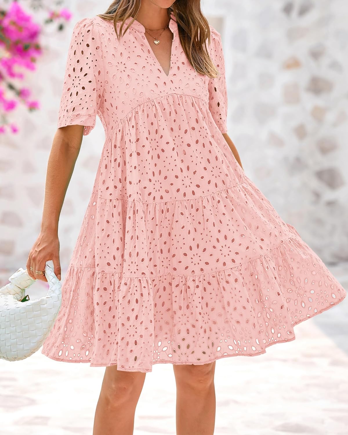 Sana™ - Robe A-Ligne avec Découpe en Dentelle