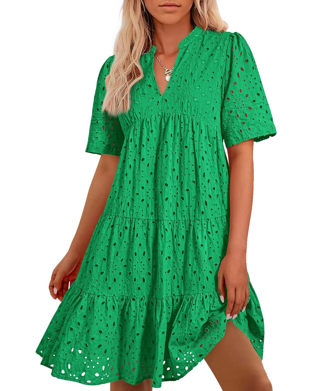 Sana™ - Robe A-Ligne avec Découpe en Dentelle