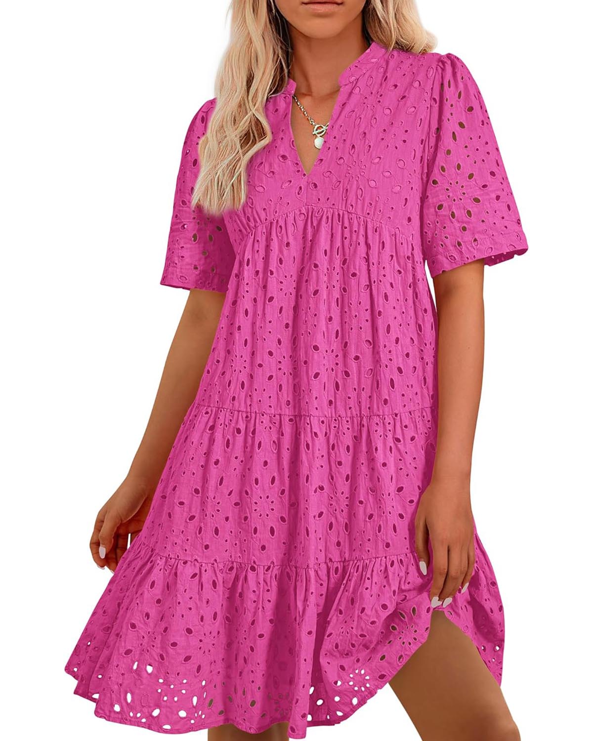 Sana™ - Robe A-Ligne avec Découpe en Dentelle