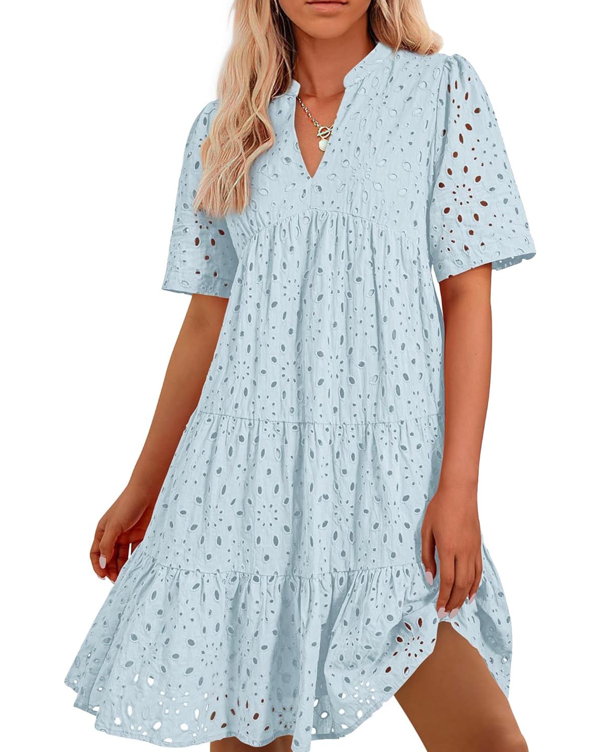 Sana™ - Robe A-Ligne avec Découpe en Dentelle